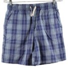 Free Assembly Blue Plaid Boys Dock Short Pull On Drawstring Size XL (14/16) 011
