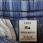 Free Assembly Blue Plaid Boys Dock Short Pull On Drawstring Size XL (14/16) 011