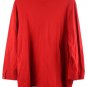 Jones New York Red Women's Sweater Shirt Long Sleeve Faux Pearl Buttons 2X 061