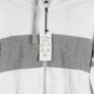 Original Design White Women's Sweatshirt Hooded Drawstring Full Zip Medium 042