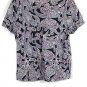 Croft & Barrow Paisley Multicolor Women's Top Blouse Short Sleeve 1X 008