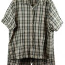 Erika Plaid Multicolor Women's Blouse & Cropped Pants Set 2 Piece 2X 023
