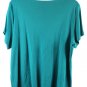 Karen Scott Green Women's Top Blouse Short Sleeve Pullover 2X 028