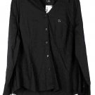 Lane Bryant Black Women's Dress Shirt Long Sleeve Front Button Size 18/20   009