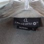Carole Little Gray Women's Long Sleeve Top Blouse Collared Faux Suede 18 056