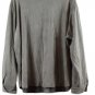 Carole Little Gray Women's Long Sleeve Top Blouse Collared Faux Suede 18 056