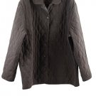 Marisa Christina Brown Women's Light Quilted Jacket Button Front 2X 038