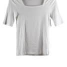 Amazon Essentials White Women's Top Blouse Pullover 3/4 Sleeve Medium 034