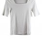 Amazon Essentials White Women's Top Blouse Pullover 3/4 Sleeve Medium 034
