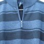 True Rock Black Men's Striped 1/4 Zip High Neck Long Sleeve Shirt Size M    011