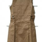 Old Navy Khaki Tan Girls Uniform Dress Pleated Sleeveless Size Large 10-12  015