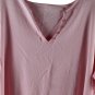 Jones New York Pink Women's Henley Shirt Short Sleeve Pullover 2X 040