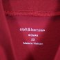 Croft & Barrow Red Women's Pullover Long Sleeve Stretch Shirt Size M 008