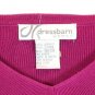 Dressbarn Pink Women's Stretch Blouse V Neck 3/4 Sleeve 18-20 001