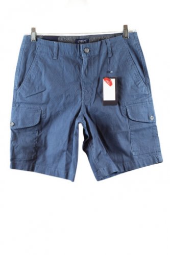 Chaps Dark Denim Men's Bedford Comfort Cargo Short Size 30 013