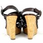 Enzo Anglioni AEWondertg Women's Cork Wedges Sandals Strappy Brown Leather 9 M