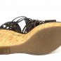Enzo Anglioni AEWondertg Women's Cork Wedges Sandals Strappy Brown Leather 9 M