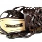 Enzo Anglioni AEWondertg Women's Cork Wedges Sandals Strappy Brown Leather 9 M