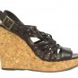 Enzo Anglioni AEWondertg Women's Cork Wedges Sandals Strappy Brown Leather 9 M