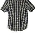 Nautica Plaid Men's Dress Shirt Button Down Short Sleeve Size Medium  011