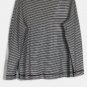Westbound Black White Stripe Women's Long Sleeve Pullover Top High Neck XL 044