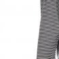 Westbound Black White Stripe Women's Long Sleeve Pullover Top High Neck XL 044