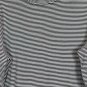 Westbound Black White Stripe Women's Long Sleeve Pullover Top High Neck XL 044