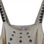Patrons of Peace Tan Women's Sleeveless Crop Top Blouse Large 020