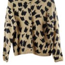 Adrienne Vittadini Options Women's Cardigan Animal Pattern Sweater Large 045 Adrienne Vittadini Options Women's Cardigan Animal Pattern Sweater Large 045
