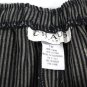 Chaus Striped Dark Navy Gray Women's Pants Elastic Waist Drawstring 16 026