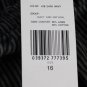 Chaus Striped Dark Navy Gray Women's Pants Elastic Waist Drawstring 16 026