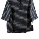 Croft & Barrow Striped Women's Top Blouse 3/4 Sleeve Criss Cross Lace Up 2X 052 Croft & Barrow Striped Women's Top Blouse 3/4 Sleeve Criss Cross Lace Up 2X 052