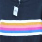 Love J Black Women's Ribbed Stretch Long Sleeve Shirt Round Neck Size L 018
