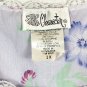 Character Purple Floral Women's Sleeveless Sleep Dress Button Up Lace Trim1X 040