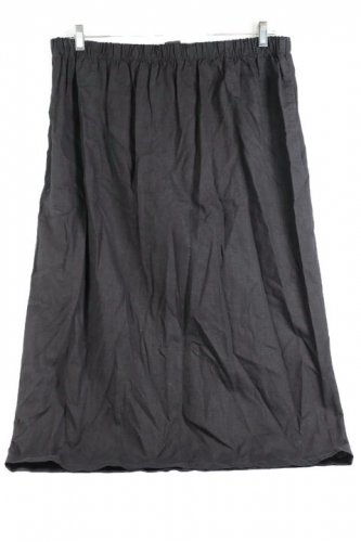 Carole Little Black Women's Maxi Skirt Pull On Elastic Waist Linen Blend 2X 021