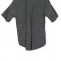 Haggar Black White Check Men's Dress Shirt Short Sleeve Button Down M 003