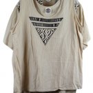 Produce Co Tan Women's Blouse Tank Top 2 Piece 1X 060