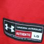Under Armour Men's Button Up Athletic Baseball Jersey Red Shirt 001