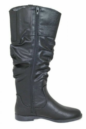 Easy Street Women's Vim Knee High Black Riding Boots Side Zip Size 6.5 M S242