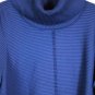 Lyn Blue Ribbed Stretch Knit Women's Turtleneck Top Blouse Pullover 3X 038