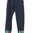 Sequence RAAG Faux Pearl Front Black Women's Sweatpants Drawstring Medium    011