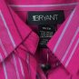 Lane Bryant Pink Striped Women's Long Sleeve Shirt Front Button Size 18/20  009