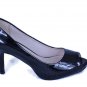 Dream Pairs Women's Black Patent Fashion Stilettos Pump Heels Peep Toe Size 7