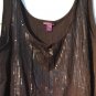 Isaac Mizrahi Women's  Metallic Top Blouse Sleeveless Size XL  022