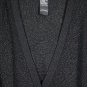 Andrea Jovine Black Metallic Women's Cardigan Sweater V Neck 1X 024