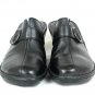 Merona Women's Clogs Mules Heels Black Leather Slip On Strap Buckle 10 M