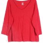 Venezia Red Women's Casual Pullover Long Sleeve Shirt 18/20 041