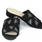 Nine West Women's Black Rahas Sandals Slip On Open Toe Back Leather Upper 10M