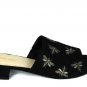 Nine West Women's Black Rahas Sandals Slip On Open Toe Back Leather Upper 10M