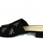 Nine West Women's Black Rahas Sandals Slip On Open Toe Back Leather Upper 10M